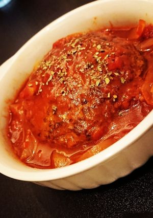 鍋に入れるだけの煮込みハンバーグ-レシピのメイン写真