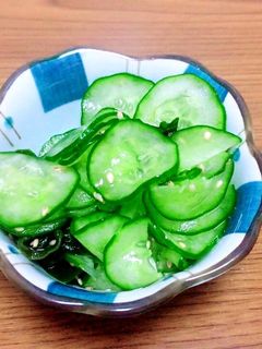 キュウリとワカメの酢の物-レシピのメイン写真