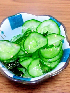 キュウリとワカメの酢の物-レシピのメイン写真