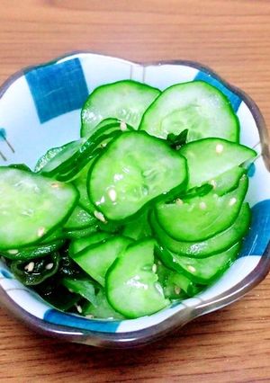 キュウリとワカメの酢の物-レシピのメイン写真
