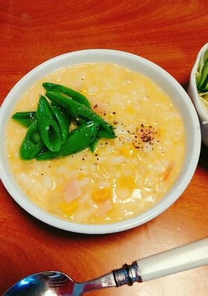 ひとりご飯♪コーンスープリゾット-レシピのメイン写真
