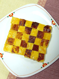 簡単お節!巻かない伊達巻☆市松模様-レシピのメイン写真