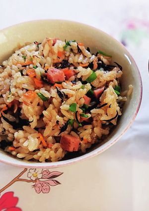 沖縄風炊き込みご飯(ポーク&ツナ缶)-レシピのメイン写真