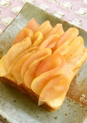 りんごコンポートでトースト-レシピのメイン写真