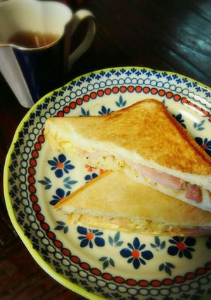 炒めキャベツとロースハムのホットサンド-レシピのメイン写真