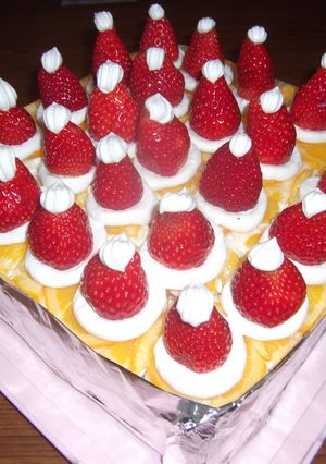 サンタの帽子オレンジいちごケーキ-レシピのメイン写真
