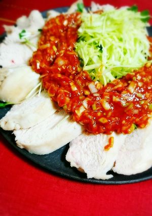 レンジで簡単！鶏むね肉の香味ケチャップ-レシピのメイン写真
