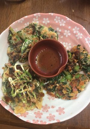 大根の葉でパーティーお好み焼き-レシピのメイン写真
