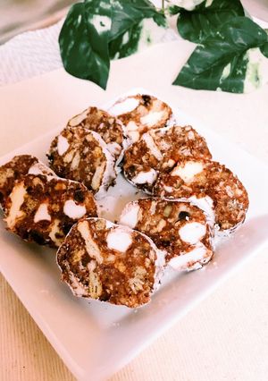 混ぜて固めるだけ！簡単チョコサラミ-レシピのメイン写真