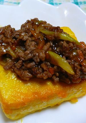 豆腐ステーキのそぼろあんかけ-レシピのメイン写真
