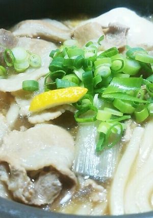 鍋焼き豚南蛮うどん！(ユズ風味)-レシピのメイン写真