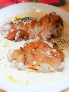 パリパリ鶏照り焼きホワイトソースがけ-レシピのメイン写真