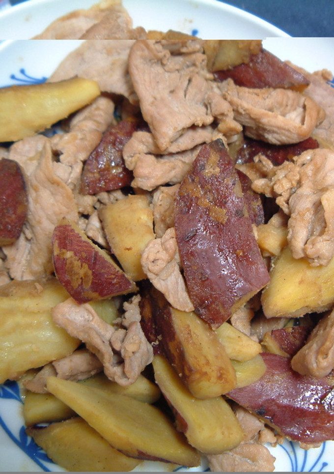 さつまいもと豚肉炒め-レシピのメイン写真