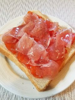 柿と生ハムとチーズのトースト-レシピのメイン写真