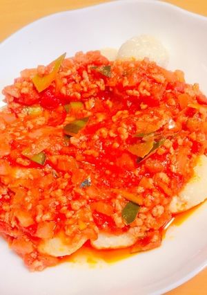 豆腐のニョッキ〜トマトソースがけ〜-レシピのメイン写真