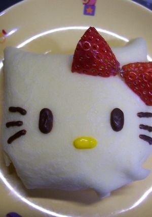 ホットケーキミックスで白キャラクレープ♪-レシピのメイン写真