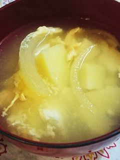 ☆簡単おかず☆玉ねぎじゃがいもの卵スープ-レシピのメイン写真