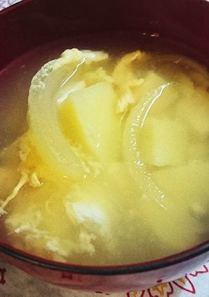 ☆簡単おかず☆玉ねぎじゃがいもの卵スープ-レシピのメイン写真