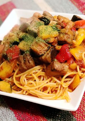 ずぼら簡単カルディとセブン食材のパスタ-レシピのメイン写真