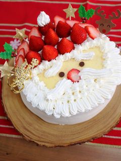 サンタのケーキ-レシピのメイン写真