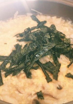 3種のキノコの玉子雑炊(和風だし醤油味)-レシピのメイン写真