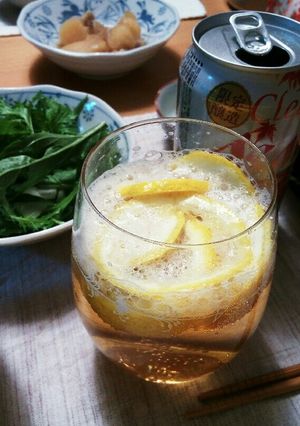 柚の発泡酒わり-レシピのメイン写真