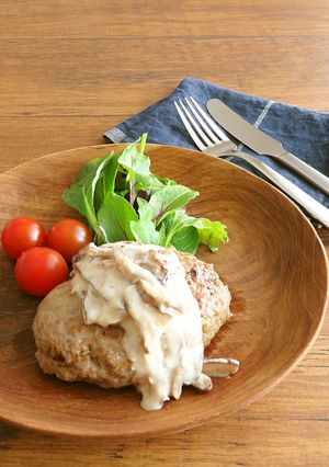 簡単☆きのこのクリームハンバーグ-レシピのメイン写真
