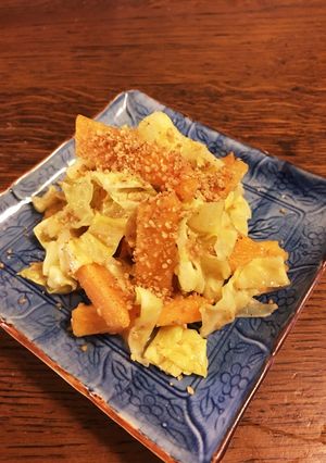 キャベツ柿のごまあえ-レシピのメイン写真