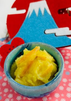 電子レンジでりんごとさつまいものきんとん-レシピのメイン写真