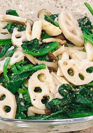 れんこんとほうれん草の胡麻和え-レシピのメイン写真