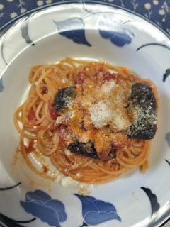 揚げなすと新生姜のノルマ風スパゲッティ-レシピのメイン写真