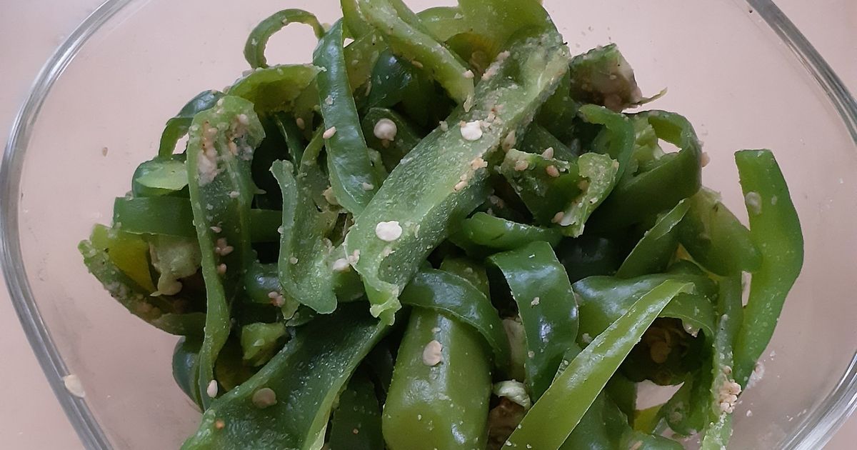 種も一緒にごまピーマン by okome‐life 【クックパッド】 簡単おいしい