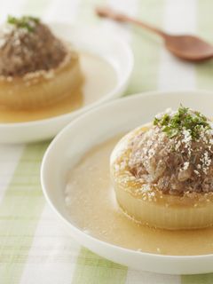 新玉ねぎの肉詰めスープ煮-レシピのメイン写真