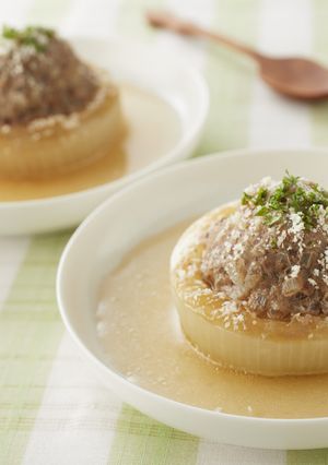 新玉ねぎの肉詰めスープ煮-レシピのメイン写真