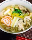 白だしで♪柚子と椎茸香る♪鶏と葱のお蕎麦