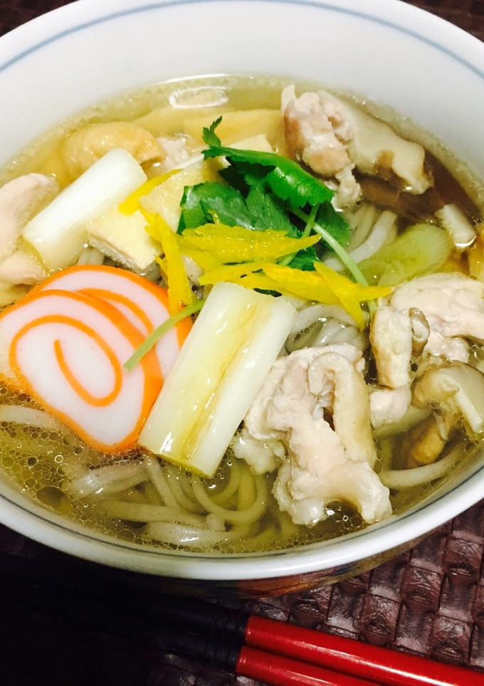 白だしで♪柚子と椎茸香る♪鶏と葱のお蕎麦-レシピのメイン写真