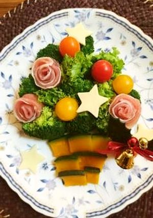 食卓にクリスマスツリーのサラダを♪-レシピのメイン写真