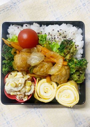 1/23ﾖｯﾁｬﾝ☆肉団子甘酢お弁当-レシピのメイン写真