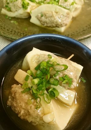 高野豆腐の豚ひきはさみ煮-レシピのメイン写真