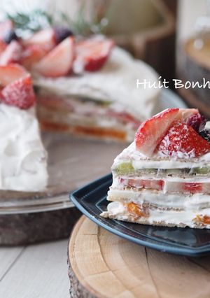 クレープフルーツケーキ-レシピのメイン写真