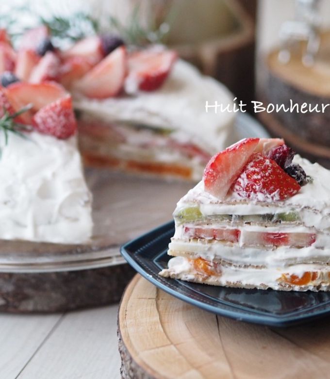 クレープフルーツケーキ-レシピのメイン写真