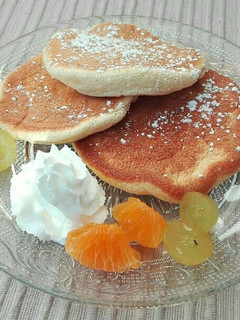 バレンタインふわふわスフレパンケーキ♥-レシピのメイン写真