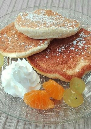 バレンタインふわふわスフレパンケーキ♥-レシピのメイン写真