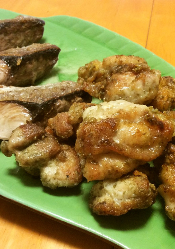 大さじ1油でワラサと鶏モモ肉の磯辺揚げ-レシピのメイン写真