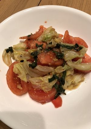 トマトとキャベツのにんにくしそ醤油-レシピのメイン写真