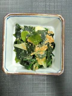 長ネギとニラの酢味噌あえ★ワカメ入り-レシピのメイン写真