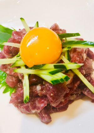 【お店の味】自宅で堪能！馬刺しの桜ユッケ-レシピのメイン写真