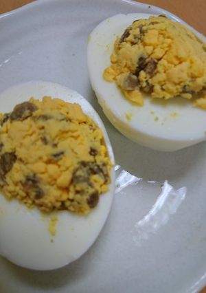 お弁当に♪ゆで卵　黄身inザーサイ-レシピのメイン写真