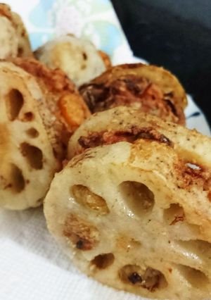 豚と海老の蓮根挟み揚げ-レシピのメイン写真