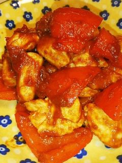 鳥むね肉とパプリカのケチャップ炒め-レシピのメイン写真